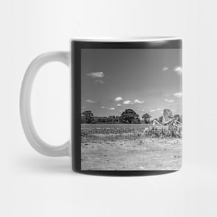 Norfolk plow in an arable field Mug